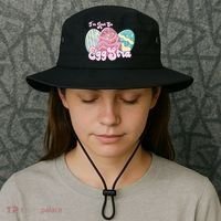 I'm Just So Eggstra Cute Egg Stra Easter Bunny Funny Easter Eggs Bucket Hat thumb 3