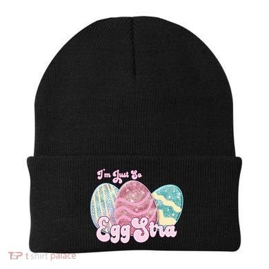 I'm Just So Eggstra Cute Egg Stra Easter Bunny Funny Easter Eggs Beanie
