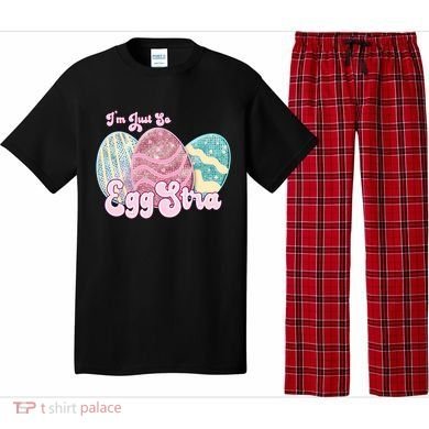 I'm Just So Eggstra Cute Egg Stra Easter Bunny Funny Easter Eggs Pajama Set