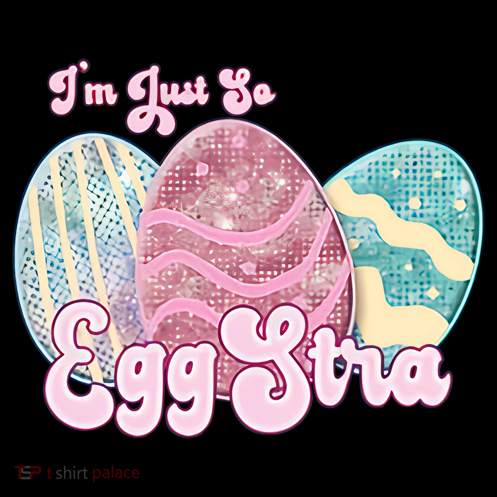 I'm Just So Eggstra Cute Egg Stra Easter Bunny Funny Easter Eggs Women's Tank Top
