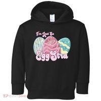 I'm Just So Eggstra Cute Egg Stra Easter Bunny Funny Easter Eggs Toddler Hoodie thumb 0