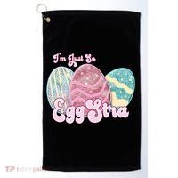 I'm Just So Eggstra Cute Egg Stra Easter Bunny Funny Easter Eggs Golf Towel thumb 0
