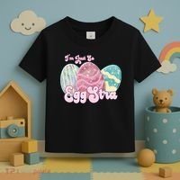 I'm Just So Eggstra Cute Egg Stra Easter Bunny Funny Easter Eggs Toddler T-Shirt thumb 3