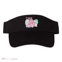 I'm Just So Eggstra Cute Egg Stra Easter Bunny Funny Easter Eggs Visor thumb 0
