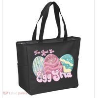 I'm Just So Eggstra Cute Egg Stra Easter Bunny Funny Easter Eggs Tote Bag thumb 2