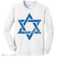 Israel Jewish Symbol Star Of David Kids Long Sleeve Shirt thumb 0