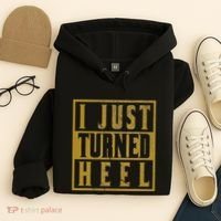 I Just Turned Heel Pro Wrestling Retro Distressed Hoodie thumb 4