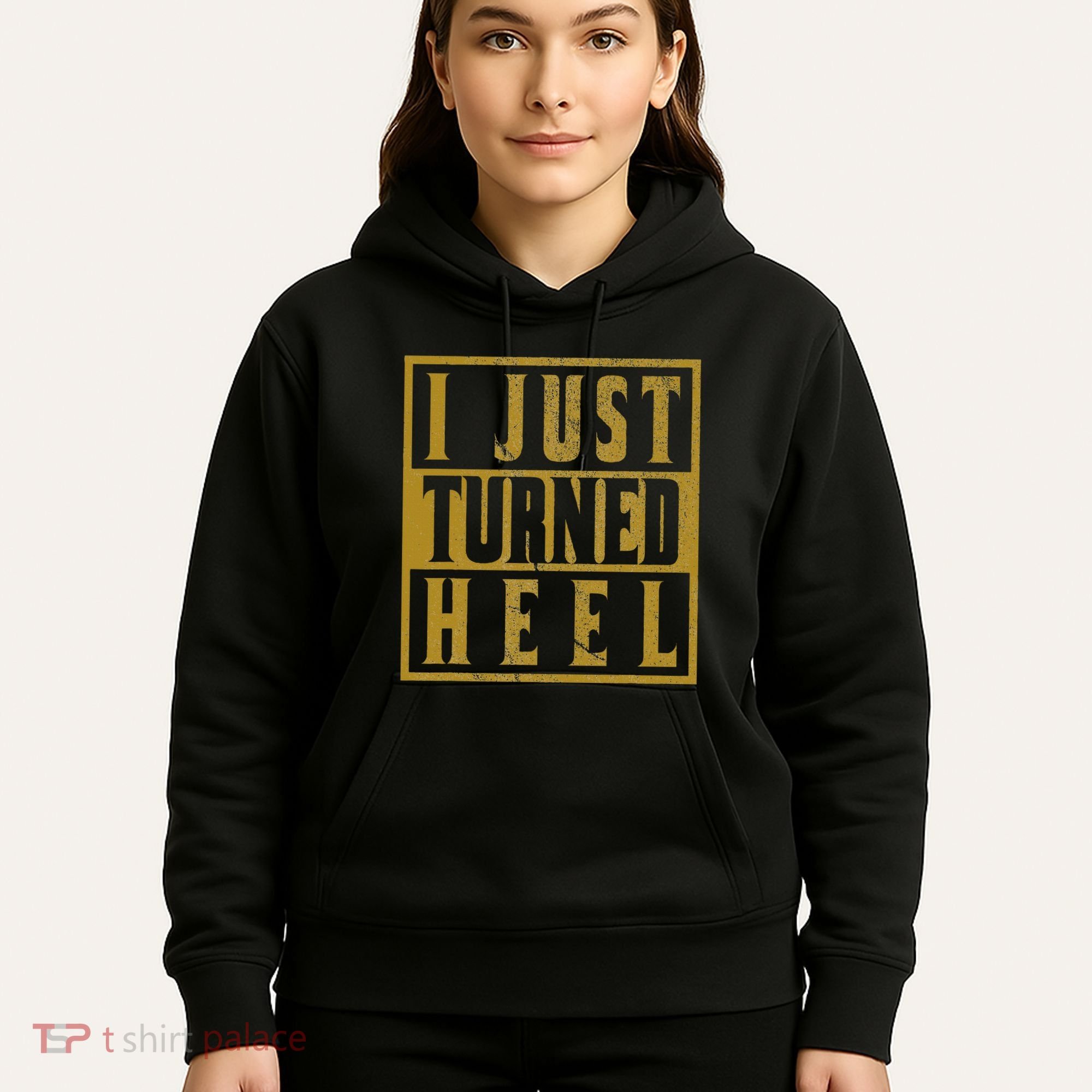 I Just Turned Heel Pro Wrestling Retro Distressed Hoodie