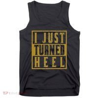 I Just Turned Heel Pro Wrestling Retro Distressed Tank Top thumb 0