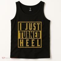 I Just Turned Heel Pro Wrestling Retro Distressed Tank Top thumb 2