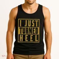 I Just Turned Heel Pro Wrestling Retro Distressed Tank Top thumb 3