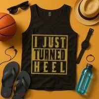 I Just Turned Heel Pro Wrestling Retro Distressed Tank Top thumb 4