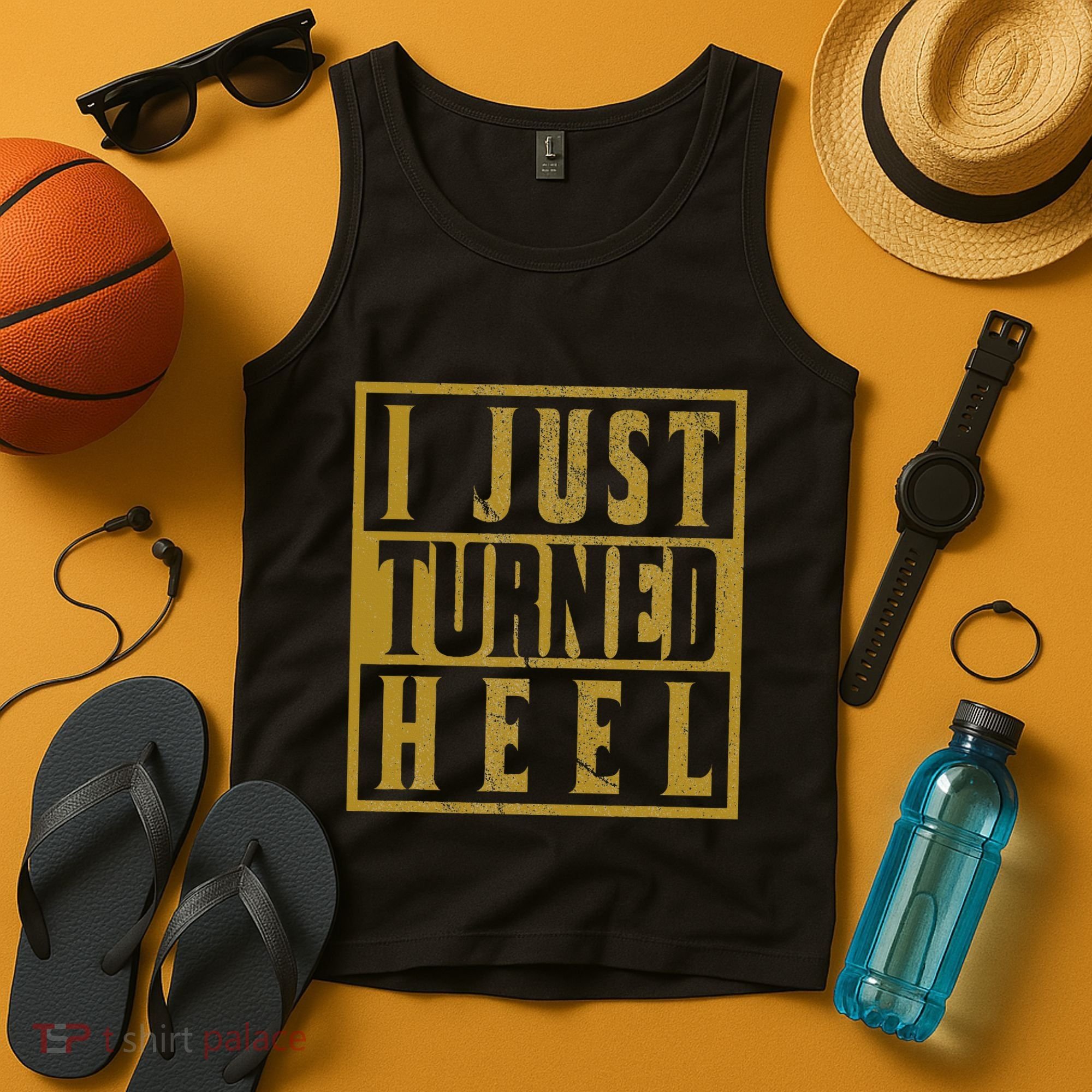 I Just Turned Heel Pro Wrestling Retro Distressed Tank Top
