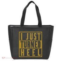 I Just Turned Heel Pro Wrestling Retro Distressed Tote Bag thumb 0