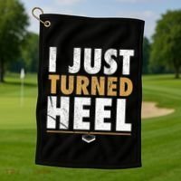 I Just Turned Heel Smark Pro Wrestling Fan Golf Towel thumb 1