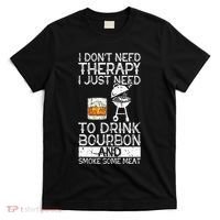 I Just To Drink Bourbon And Smoke Meat Smoker Whiskey T-Shirt thumb 0