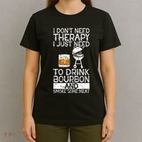 I Just To Drink Bourbon And Smoke Meat Smoker Whiskey T-Shirt thumb 4