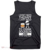 I Just To Drink Bourbon And Smoke Meat Smoker Whiskey Tank Top thumb 0