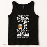I Just To Drink Bourbon And Smoke Meat Smoker Whiskey Tank Top thumb 2