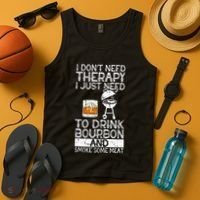 I Just To Drink Bourbon And Smoke Meat Smoker Whiskey Tank Top thumb 4