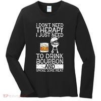 I Just To Drink Bourbon And Smoke Meat Smoker Whiskey Women's Long Sleeve Shirt thumb 0