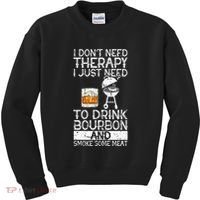 I Just To Drink Bourbon And Smoke Meat Smoker Whiskey Kids Sweatshirt thumb 0