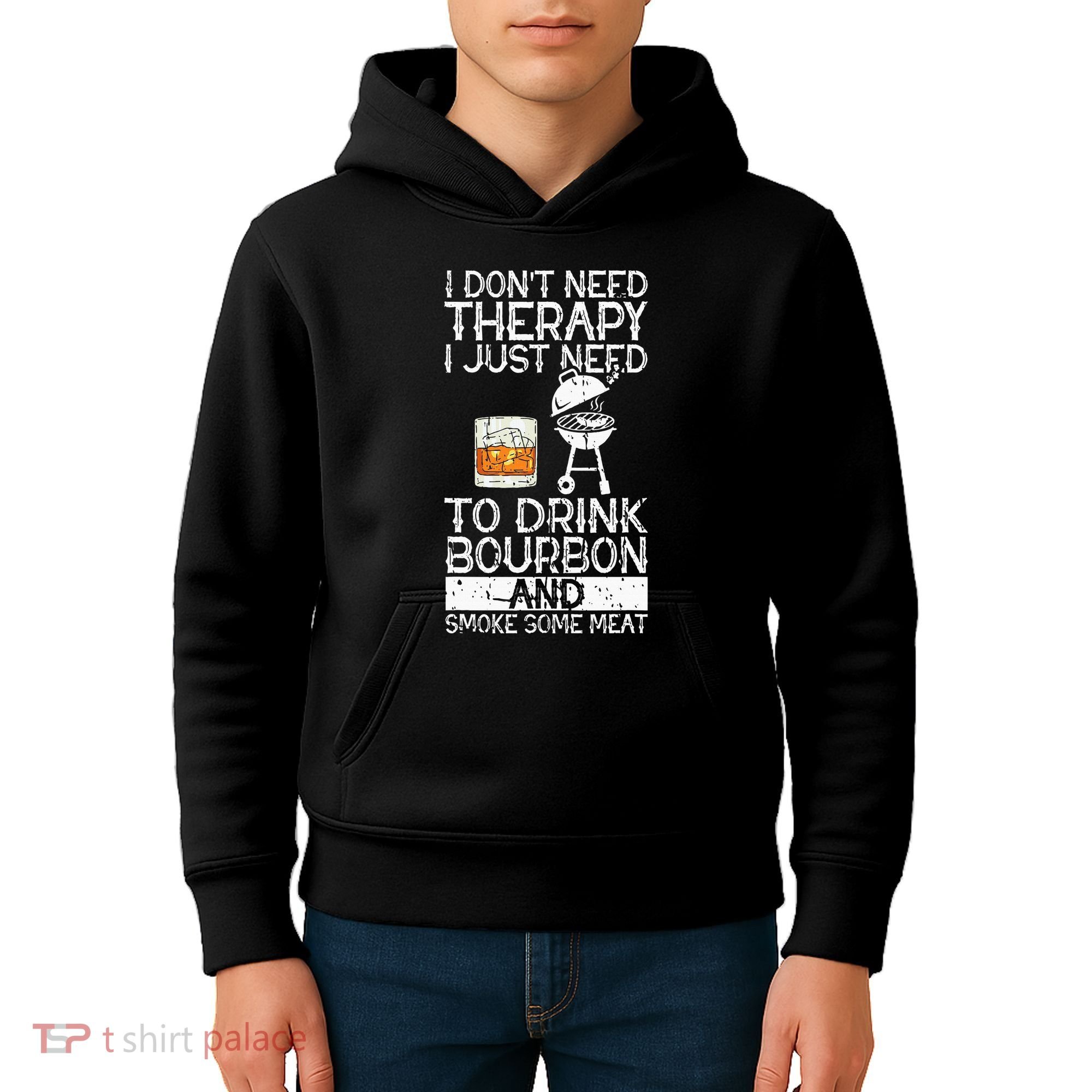 I Just To Drink Bourbon And Smoke Meat Smoker Whiskey Kids Hoodie