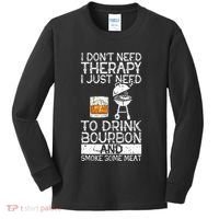I Just To Drink Bourbon And Smoke Meat Smoker Whiskey Kids Long Sleeve Shirt thumb 0