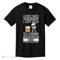 I Just To Drink Bourbon And Smoke Meat Smoker Whiskey Kids T-Shirt thumb 0