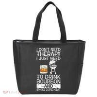 I Just To Drink Bourbon And Smoke Meat Smoker Whiskey Tote Bag thumb 0
