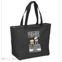 I Just To Drink Bourbon And Smoke Meat Smoker Whiskey Tote Bag thumb 2