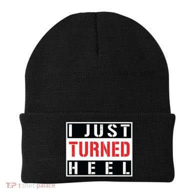 I Just Turned Heel Pro Wrestling Gift Beanie