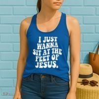 I Just Wanna Sit At The Feet Of Jesus Women's Tank Top thumb 2