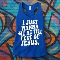 I Just Wanna Sit At The Feet Of Jesus Women's Tank Top thumb 3