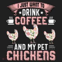 I Just Want To Drink Coffee And Pet My Chickens Funny Hat thumb 2