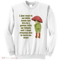 I Just Want To Eat Little Treats Funny Cartoon Frog Sweatshirt thumb 0