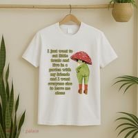 I Just Want To Eat Little Treats Funny Cartoon Frog T-Shirt thumb 2