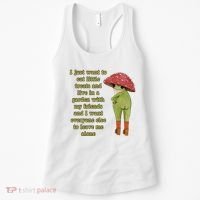 I Just Want To Eat Little Treats Funny Cartoon Frog Women's Tank Top thumb 0
