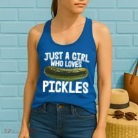 I'm Just Who Loves Pickles Gift Food Tee Tasty Pickles Gift Women's Tank Top thumb 2