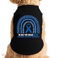 In July We Wear Blue Juvenile Arthritis Doggie Tank thumb 0