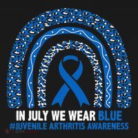In July We Wear Blue Juvenile Arthritis Mousepad thumb 1