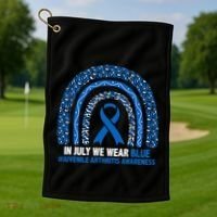 In July We Wear Blue Juvenile Arthritis Golf Towel thumb 1
