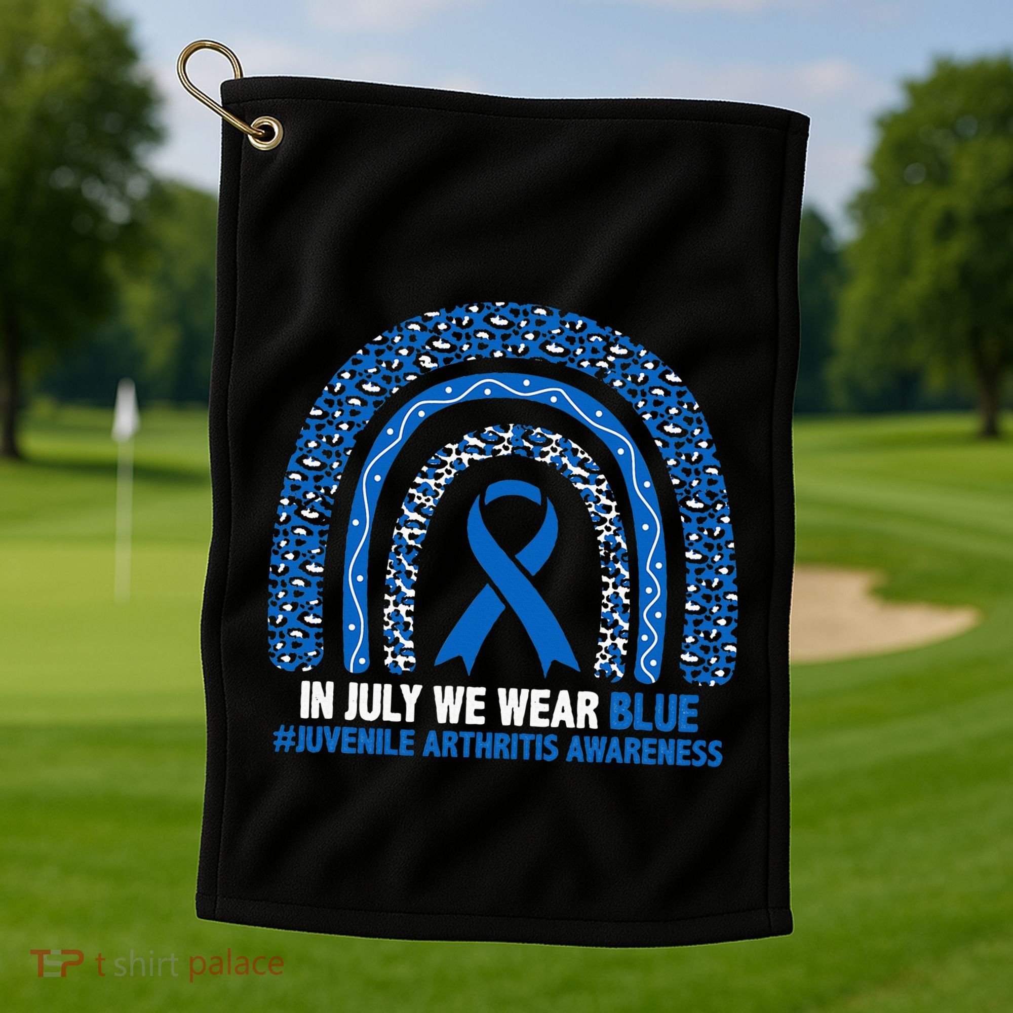 In July We Wear Blue Juvenile Arthritis Golf Towel