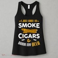 I Just Want To Smoke Cigars And Drink My Beer Cigar Women's Tank Top thumb 3