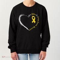 In July We Wear Yellow Ewing Sarcoma Awareness Ribbon Women's Sweatshirt thumb 0