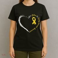 In July We Wear Yellow Ewing Sarcoma Awareness Ribbon T-Shirt thumb 4