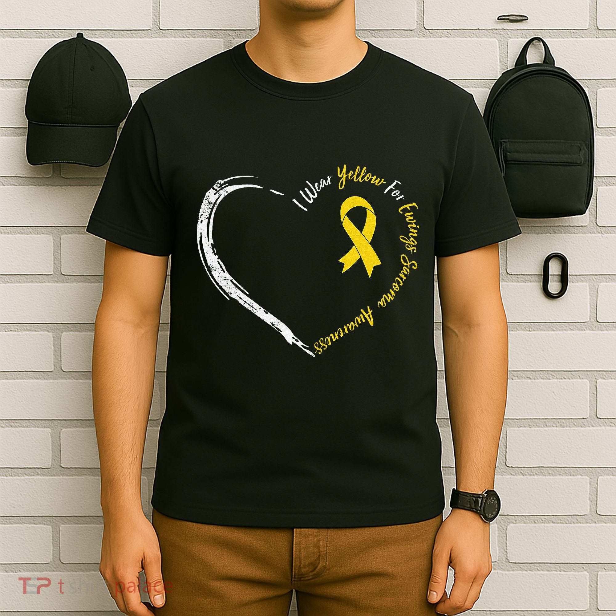 In July We Wear Yellow Ewing Sarcoma Awareness Ribbon T-Shirt