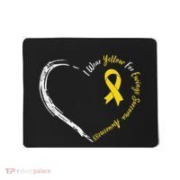 In July We Wear Yellow Ewing Sarcoma Awareness Ribbon Mousepad thumb 0