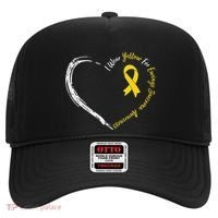 In July We Wear Yellow Ewing Sarcoma Awareness Ribbon Hat thumb 0