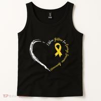 In July We Wear Yellow Ewing Sarcoma Awareness Ribbon Tank Top thumb 2